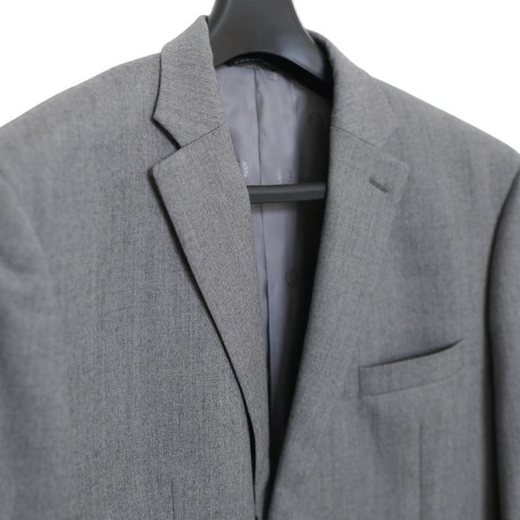 LAUREN RALPH LAUREN Grey Ultraflex Classic-Fit Wool Suit Jacket 48R & Pant 42x30 - Picture 6 of 15